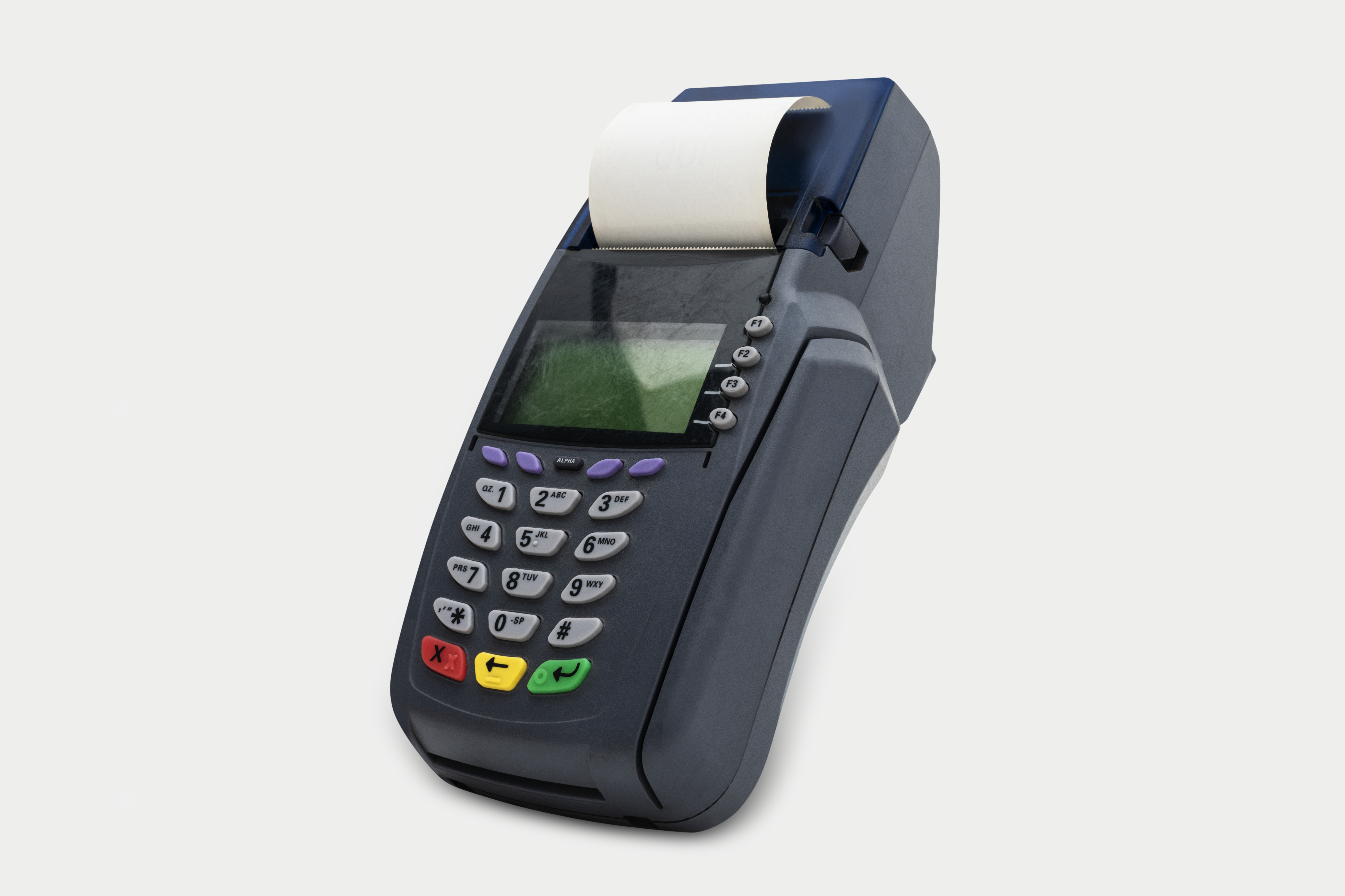 Point of sale software on a retail counter